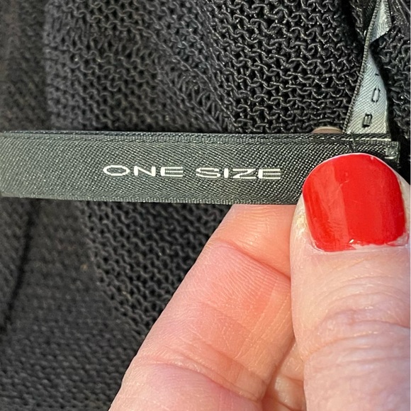 SARAH PACINI – Black Open-Front Knit Cardigan – One Size - Picture 3 of 16